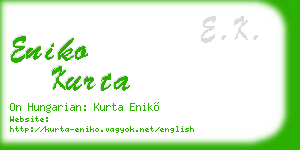 eniko kurta business card